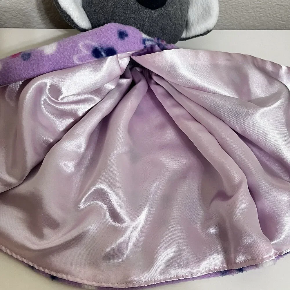 Cuddly Creations Koala Bear Security Blanket Lovey Lovie Purple Hearts Australia